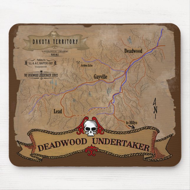 Mousepad Placa do mouse Deadwood Undertaker Series (Frente)