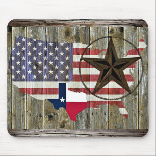 Mousepad Placa do Mouse do Mapa do Estado do Texas Lone Sta