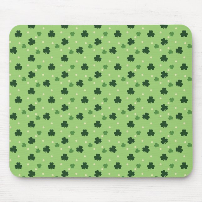 Mousepad Placa do mouse do padrão Shamrock (Frente)