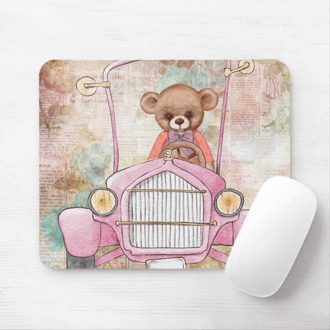 Mousepad Placa do mouse do Urso de Teddy (Com mouse)
