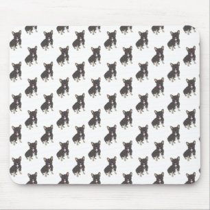 Mousepad Placa do mouse em francês Buldogue (Tricolor preto