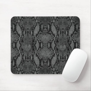 Mousepad Placa do mouse Impressão da pele de Cobra preto e
