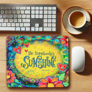 Mousepad Placa do mouse inspiracional ‘Be Alce's Sunshine