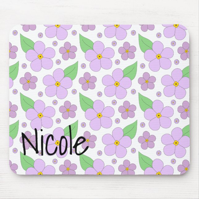 Mousepad Placa do mouse Lilac Flowers (Frente)