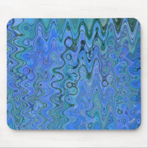 Mousepad Placa do mouse Marbled Blue Watts
