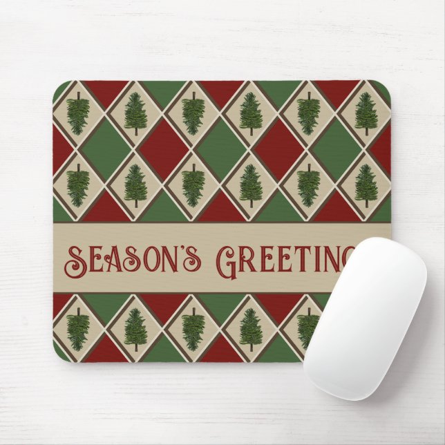 Mousepad Placa do mouse Pine Tree e Harlequin (Com mouse)