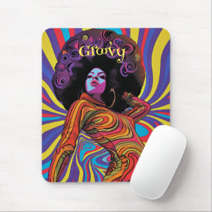 Mousepad Placa do mouse Retro Groovy