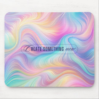 Mousepad Placa do mouse Serene Abstrato Pastel com Inspirat