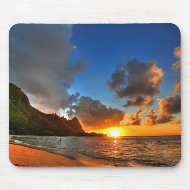 Mousepad Placa do mouse Sunset Beach (Frente)