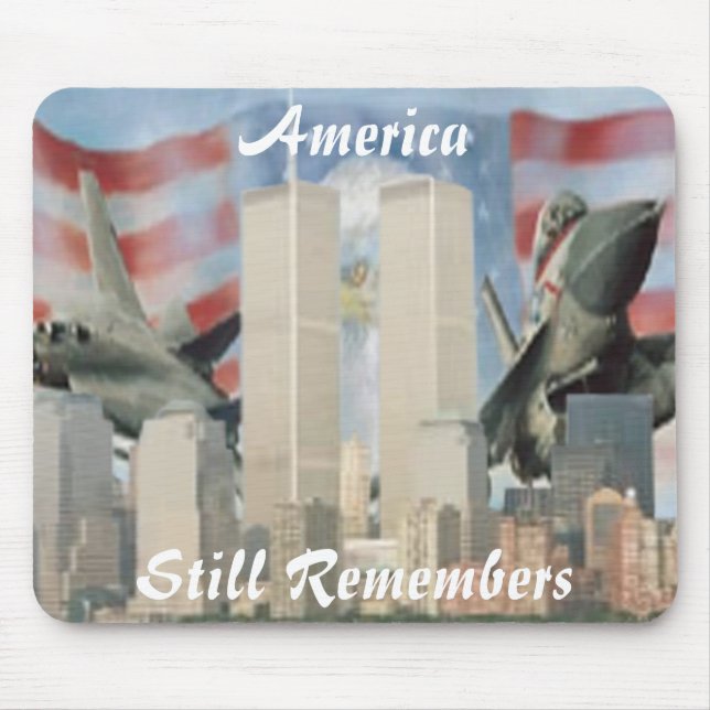 Mousepad Placa do mouse Twin Towers 9/11 Lembrança (Frente)