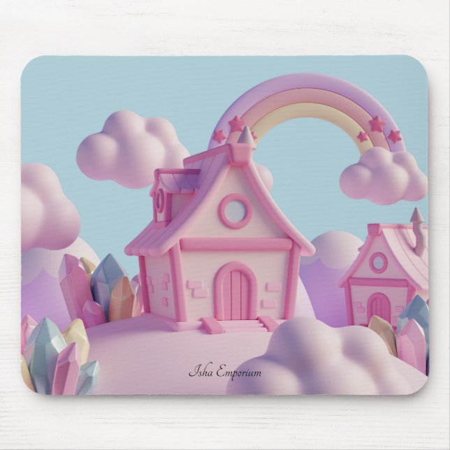 Mousepad Placa do mouse Whimsical Fairytale Landscape (Frente)