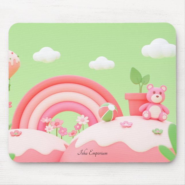Mousepad Placa do mouse Whimsical Fairytale Landscape (Frente)