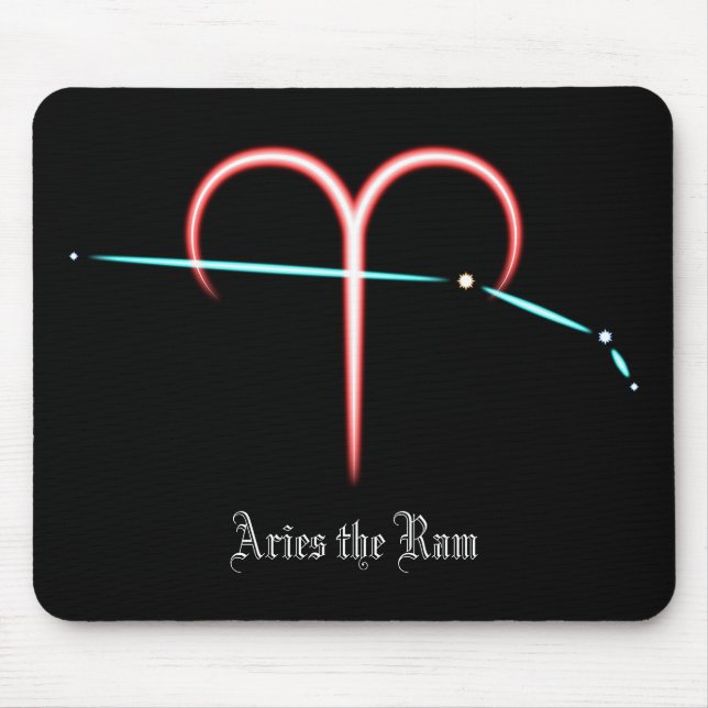 Mousepad Placa do Rato de Constelação Zodíaca Aries (Frente)
