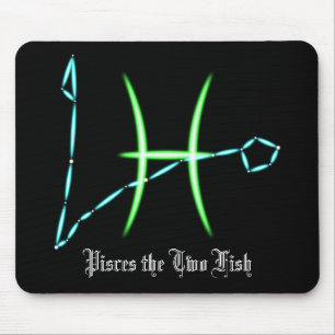 Mousepad Placa do rato de Peixes de constelação Zodiac