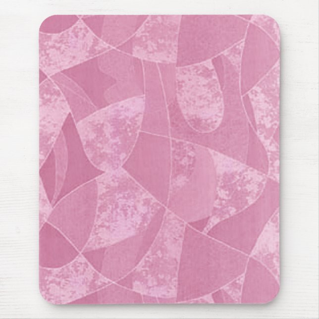 Mousepad Placa do rato de Vidro Coletor Rosa (Frente)