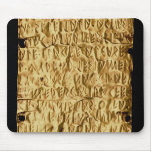 Mousepad Placa Dourado com inscrição "longa" de Etruscan