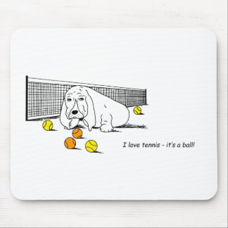 Mousepad Placa engraçada do mouse do cão de caça do Tênis t