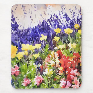 Mousepad Placa floral floral de cor vibrante