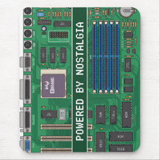Mousepad Placa-Mãe de Computador dos Anos 80 "Alimentado pe