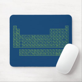 Mousepad Placa periódica do mouse azul e verde da Mesa