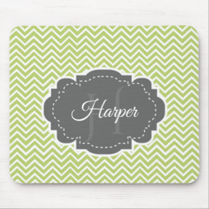 Mousepad Placa Personalizada de Mouse do Green Chevron
