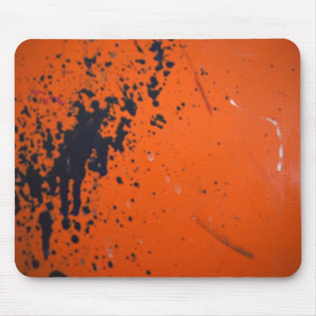 Mousepad Placa preta em laranja (Frente)