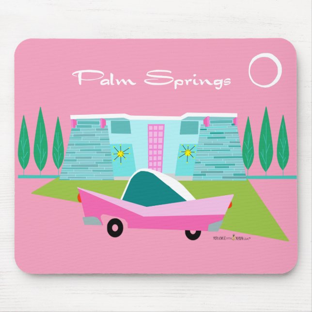 Mousepad Placa Primavera de Mão Rosa Retroativa (Frente)
