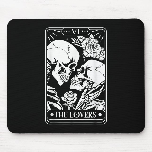 Mousepad Placa Tarot O Hallow Do Gótico De Esqueleto De Vin (Frente)