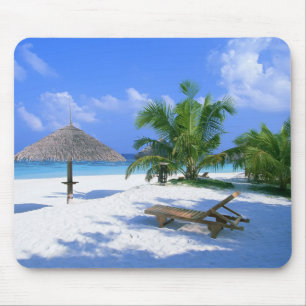 Mousepad Placa Tropical de Cena de Praia