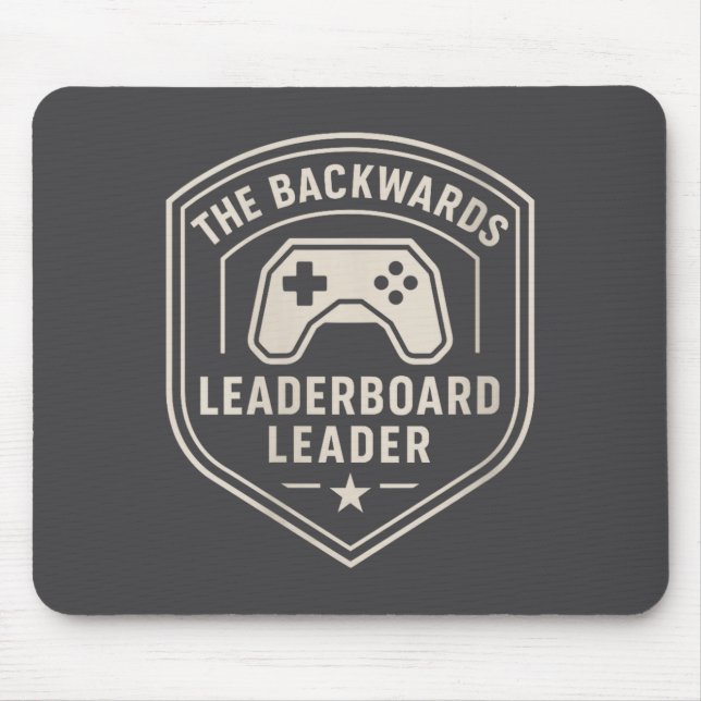 Mousepad Placar de Insígnia de Piada de Novata Gamer Divert (Frente)