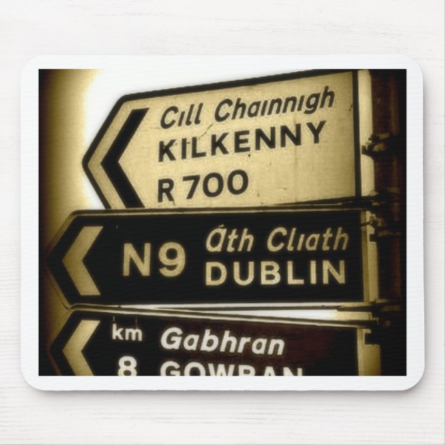 Mousepad Placas de Estrada da Irlanda (Frente)
