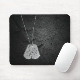 Mousepad Placas de Identificação Militar com Impressões de 