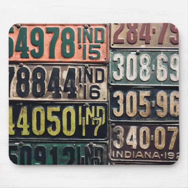 Mousepad Placas de Licença Vintage (Frente)