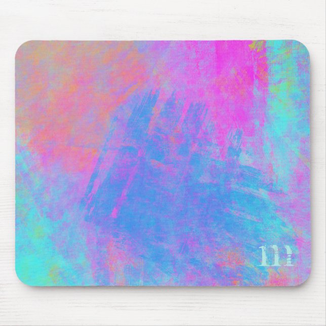 Mousepad Placas multicolores brilhantes com o mouse (Frente)