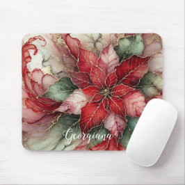 Mousepad Placebo Festivo Personalizado Poinsettia