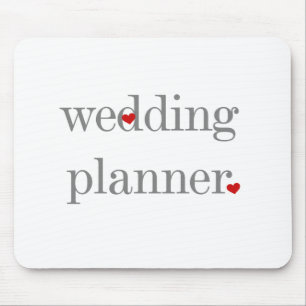 Mousepad Planejador cinzento do casamento do texto