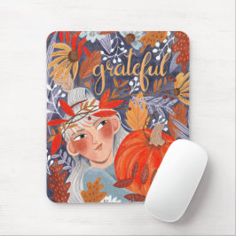 Mousepad Planejador de menina grata folhas de outono de Açã
