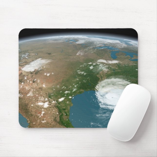Mousepad Planeta Panorâmico Terra E Os Eua. (Com mouse)