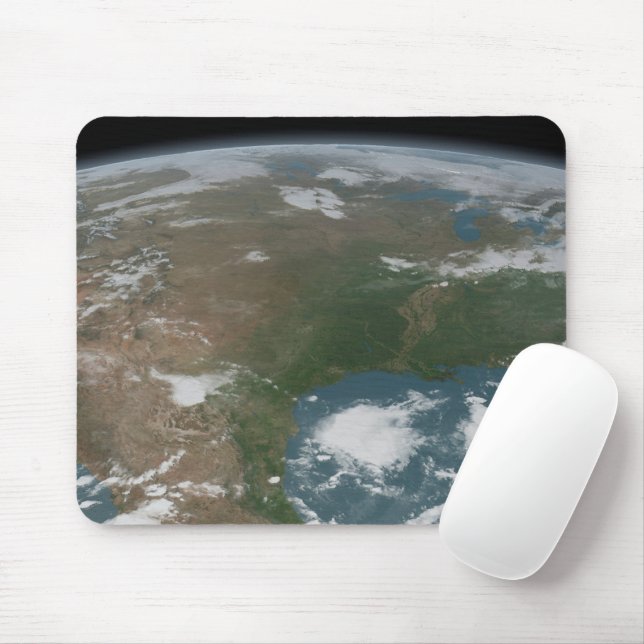 Mousepad Planeta Panorâmico Terra E Os Eua. 2 (Com mouse)