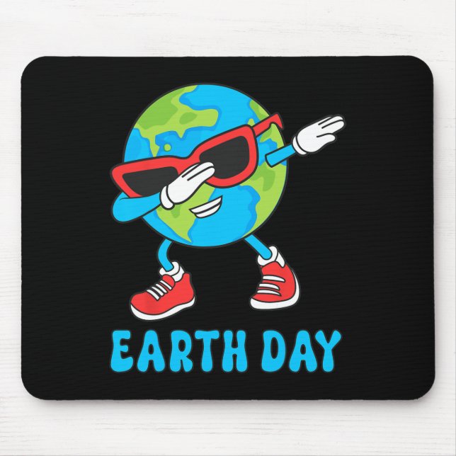 Mousepad Planeta Terra Dia de Aniversário Dab Groovy Dabbin (Frente)