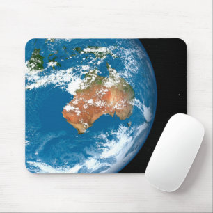 Mousepad Planeta Terra Mostrando Nuvens Sobre A Austrália.