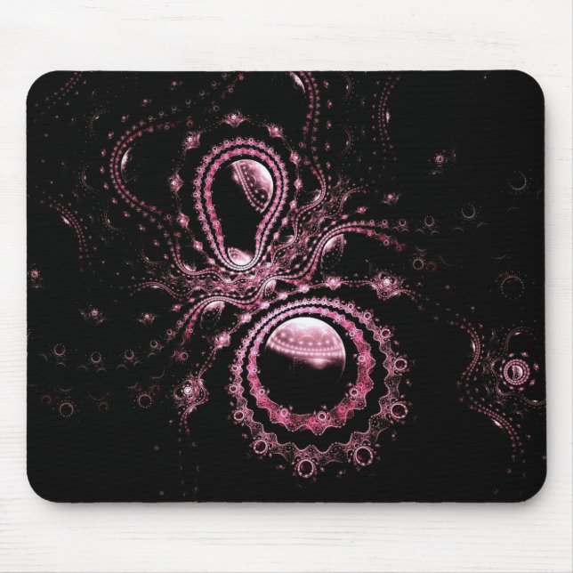 Mousepad Planetas cor-de-rosa do Fractal (Frente)