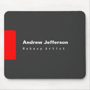 Mousepad Planície Moderna Minimalista Vermelha cinza Notáve