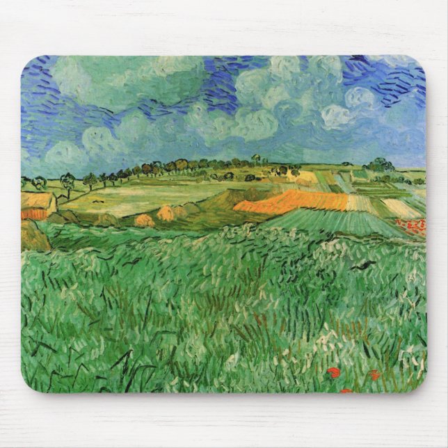 Mousepad Planície perto de Auvers de Vincent van Gogh (Frente)