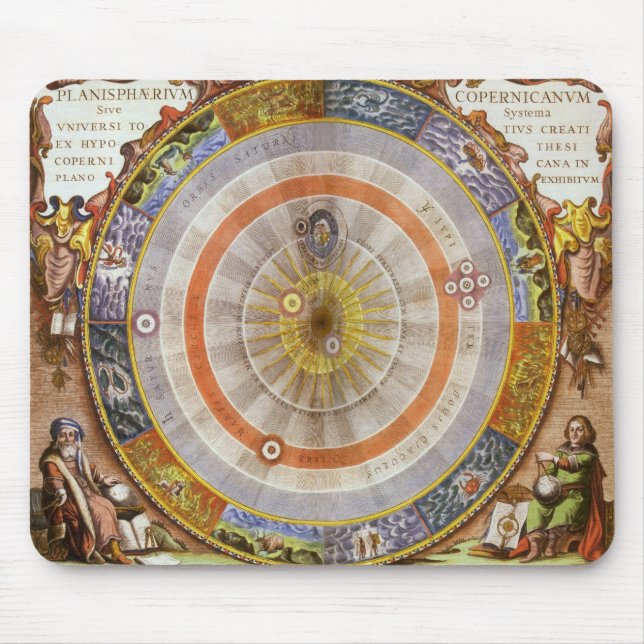 Mousepad Planisfero Celeste Copernicano de Astronomia Antig (Frente)