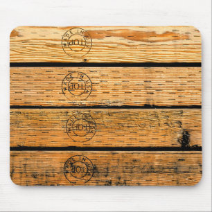 Mousepad Planks de madeira empilhados com "Made in USA"