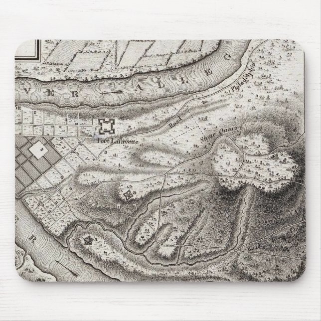 Mousepad Plano da Cidade de Pittsburg (Frente)