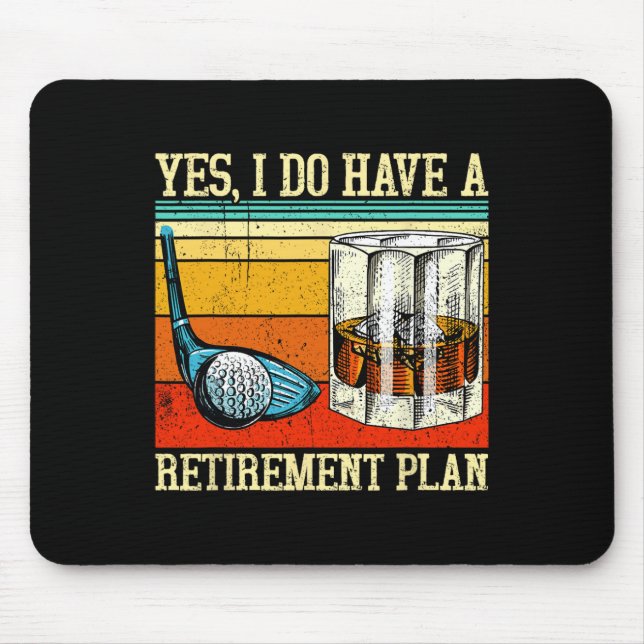 Mousepad Plano de Aposentadoria Golfe Bourbon Aposentado Di (Frente)