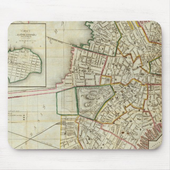 Mousepad Plano de Boston e Charleston (Frente)