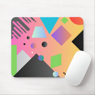 Mousepad Plano de fundo rosa gradiente Amante geométrico